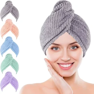 Custom Logo Soft Microfiber Hair Drying Towel Elastic Headband Can Dry Quickly Very Suitable for Ladies Curly Wet Hair