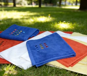 Custom Logo Solid Color Cotton Woven Quick Dry Skin Friendly Hypoallergenic Square Luxury Towel for Home & Travel