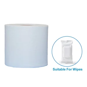 Custom Logo Spunlace Nonwoven Fabric for Branded Wet Wipes Eco Friendly Breathable Lightweight and Plain Style