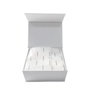 Custom Logo Sticker Tissue Paper Bag Premium Folding Small White Cardboard Gift Box Magnetic Packaging Cosmetic Luxury Gift Box