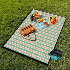 Custom Logo Summer Mats PP Materials Pet-Friendly Reversible Outdoor Rugs Waterproof Carpet Patio Picnic Outdoor Carpet