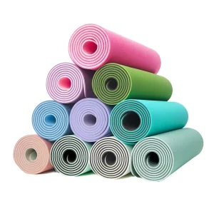 Custom Logo TPE Yoga Mat with Alignment Lines Non Slip Thick Eco Friendly Soundproof for Women Yoga Pilates Gym Workout