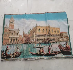 Custom Logo Tapestry Cloth Home Decor Vintage Jacquard Wall Hanging Fabric Woven Aubusson Design