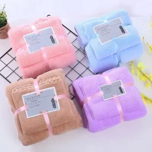 Custom Logo Thick Soft Bath Towel Set 2Pcs Towel Face Bathroom Customized Adult Microfiber Towel 35*75cm 70 * 140cm
