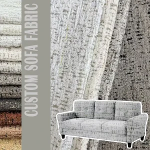 Custom Logo Upholstery Custom Chenille Sofa Fabric Pure Polyester Upholstery Furniture Textile Soft Durable