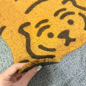 Custom Logo Washable PVC Coil Door Mat Non Slip Outdoor Welcome Rug with Novelty Pattern for Home Hotel & Office Use