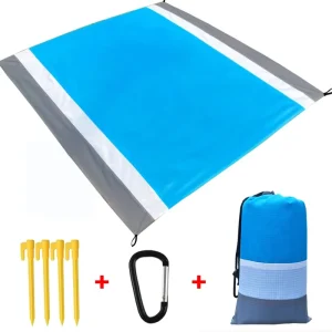 Custom Logo Waterproof Beach Mat Sand Proof Picnic Blanket Lightweight Rug Blanket for Outdoor Camping