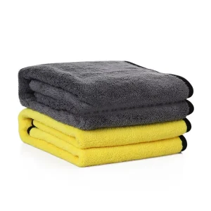 Custom Logo Woven Microfiber Cleaning Cloth Towel Eco Friendly Quick Dry Home Use Car Wash Auto Drying 40×40
