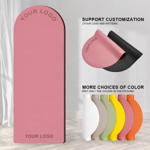 Custom Logo Yoga 5mm Thick Oval Round Non Slip Anti-tear Eco Friendly PU Rubber Fitness Pilates Workout Gym Exercise Mats