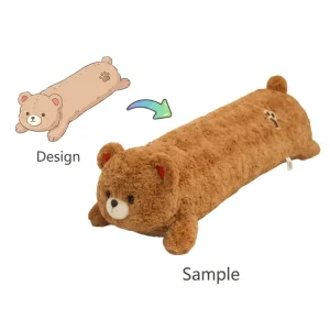 Custom Long Plush Pillow Cute Stuffed Animal Hugging Body Pillow Kawaii Animal Design Throw Pillow OEM Gift