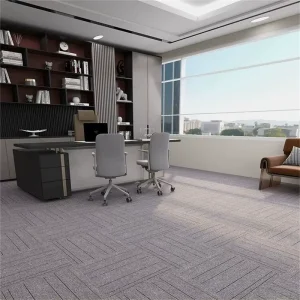 Custom Loop Pile Square Carpet Modular Flooring for Conference Room Reception Area Hallway Floor Mat