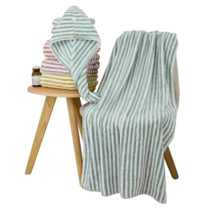 Custom Luxury Bath Sheet Towels Quick Dry Striped Bath Towel Sets 3pcs Sets Bath Towel for Home