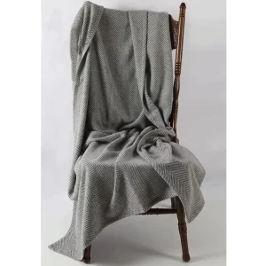 Custom Luxury Cashmere Wool Pashmina Jacquard Herringbone Blanket Winter Home Decor Sofa Throw Blanket