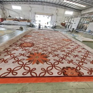 Custom Luxury Commercial Wall to Wall Carpets Abstract Watercolor Pattern Hand Tufted Rugs for Hotel & Office