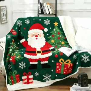 Custom Luxury Coral Fleece Blankets Soft Throw Blanket With Warm Winter Christmas Gift