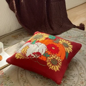 Custom Luxury Hotel & Hospital Use Bed Car Sofa Throw Knit Pillow Cases Eco-friendly Home Decor