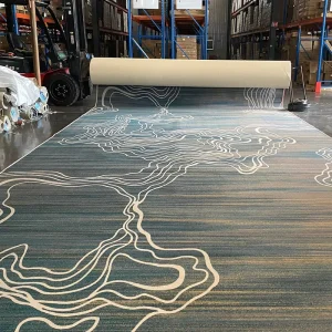 Custom Luxury Hotel Room Carpet Roll Wall to Wall Jacquard Nylon Machine Tufted and Washable for Home Use