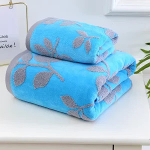 Custom Luxury Hotel Towel Jacquard Highly Absorbent Cut Pile Cotton Beach Towel Super Soft Quality Hand Face Bath Towel Sheet