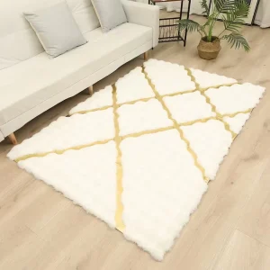 Custom Luxury Rabbit Fur Carpet Soft Faux 40*60cm 120 X150cm 160 X 230cm Area Rug for Home Use