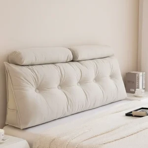 Custom Luxury Rectangle Reading Pillow Large Bolster Headboard Backrest Positioning Support Wedge Pillow Chenille Full