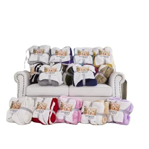 Custom Luxury Warm Fabric Customized Ultra Soft Sherpa Throw Fleece Blankets and Throws for Winter
