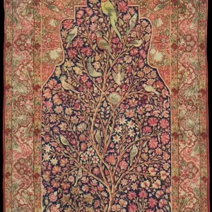 Custom Machine Made Persian Velvet Islamic Prayer Mat Arch Design Muslim Janamaz for Church Use