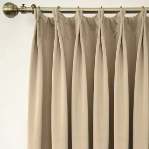 Custom Made Blackout Curtain Design Living Room Double Pinch Pleat Thermal Velvet Curtain