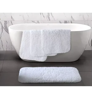 Custom Made Fancy Bath Mat Rug Bathroom 100% Cotton Bath Mat Anti slip Water Absorbent Bath Mat