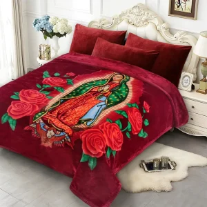 Custom Made Full Size 100% Polyester Thermal Raschel Flannel Blanket 150x200cm