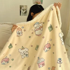 Custom Made Multi Functional Ins Style Portable Casual Nap Blanket Home Bedding Modern Design Polyester Cashmere All Season