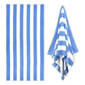 Custom Made Sublimation Striped Microfiber Beach Towel Luxury Cabana Beach Pool Towel Sand Free Lightweight Travel Towel