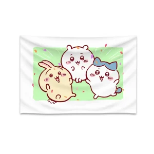 Custom Mage Logo Print Anime Wall Woven Party Decoration Hanging Tapestry Blanket Hachiware Usagi Customized Tapestry