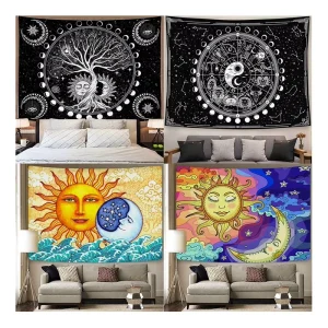Custom Mandala Tapestry Wall Hanging Indian Gobelin Psychedelic Tapestry Buddha Woven Aubusson Tarot Tapestries