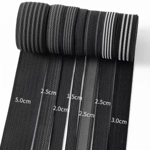 Custom Many Sizes Anti Slip Rubber Elastic Band Non Slip Webbing Strap for Durable Bags Garment Clothing Factory Product