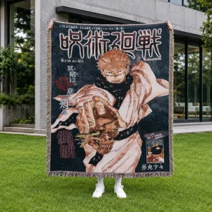 Custom Material Anime Woven Blanket Soft Home Cover Blanket for Living Room Bedroom Dorm and Sofa Decor
