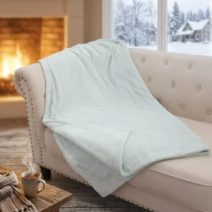 Custom Mechanical Control Electric Heated Blanket with Heating Wire and Overheat Protection for Winter Fast Heating UK Use