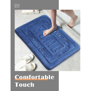 Custom Memory Foam Bathroom Mat Door Mat Non Slip Absorbent Polyester Carpet Machine Wash Bathroom Rug Home Pattern Bath Mat