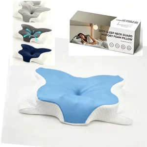 Custom Memory Foam Ergonomic Cervical Contour Pillow for Sleeping Bed Side Back Stomach Positions Neck Shoulder Pain Relief Head