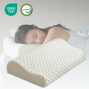 Custom Memory Foam Sleeping Pillow Wave Shape Contour Orthopedic Cervical Pillow Bed Pillow with Removeable Cover 30*50*7-10cm
