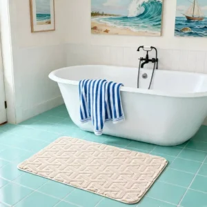 Custom Memory Foam Thick Non Slip Bath Rug Super Absorbent Bathroom Mat for Bathtub Shower