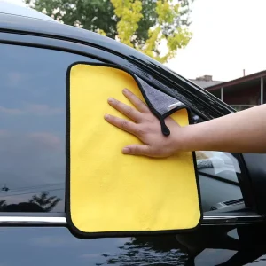 Custom Microfiber 40*60CM Car Cleaning Towel Quick Dry Woven Square for Washing and Drying Custom Logo Made of Polyester
