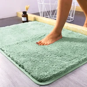 Custom Microfiber Bath Mat Quick Dry Non Slip Modern Plaid Design Super Water Absorbent for Home or Hotel Use