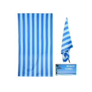 Custom Microfiber Beach Towel Absorbent Sand Free Quick Drying Lightweight Striped for Beach