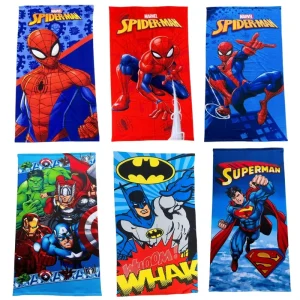 Custom Microfiber Cartoon Printed Bath Beach Towel for Kids Quick Drying Absorbent Summer Sports Swimming Towel Logo