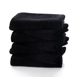 Custom Microfiber Cleaning Cloth Black Grey Car Wash Towel