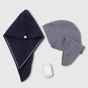 Custom Microfiber Hair Dry Towel New Waffle Design for Hair Woven Bath Towel for Hotel Use
