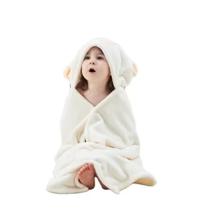 Custom Microfiber Kids Hooded Poncho Beach Towel Baby Kids Towel with Hood