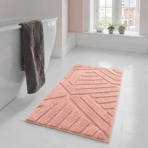 Custom Microfiber Polyester Bath Shower Mats Non Slip Comfortable Soft Bath Rug Plaid Pattern Home Hotel Use Washable Water