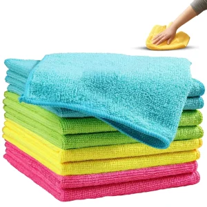 Custom Microfiber Warp Knitted Cleaning Cloth Quick Dry Super Absorbent Multi Purpose 40x40cm 400gsm Car Kitchen Towel