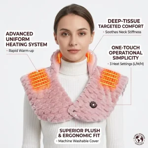 Custom Microwavable Moist Heat Shoulder Neck Pack Raschel Blanket Type Heated Pain Relief Pad Dot Pattern Heating Wrap